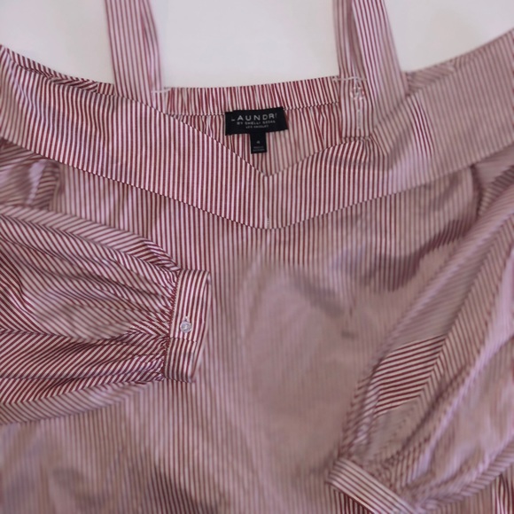 Laundry by Shelli Segal Red & White Striped Shirt - Picture 5 of 6